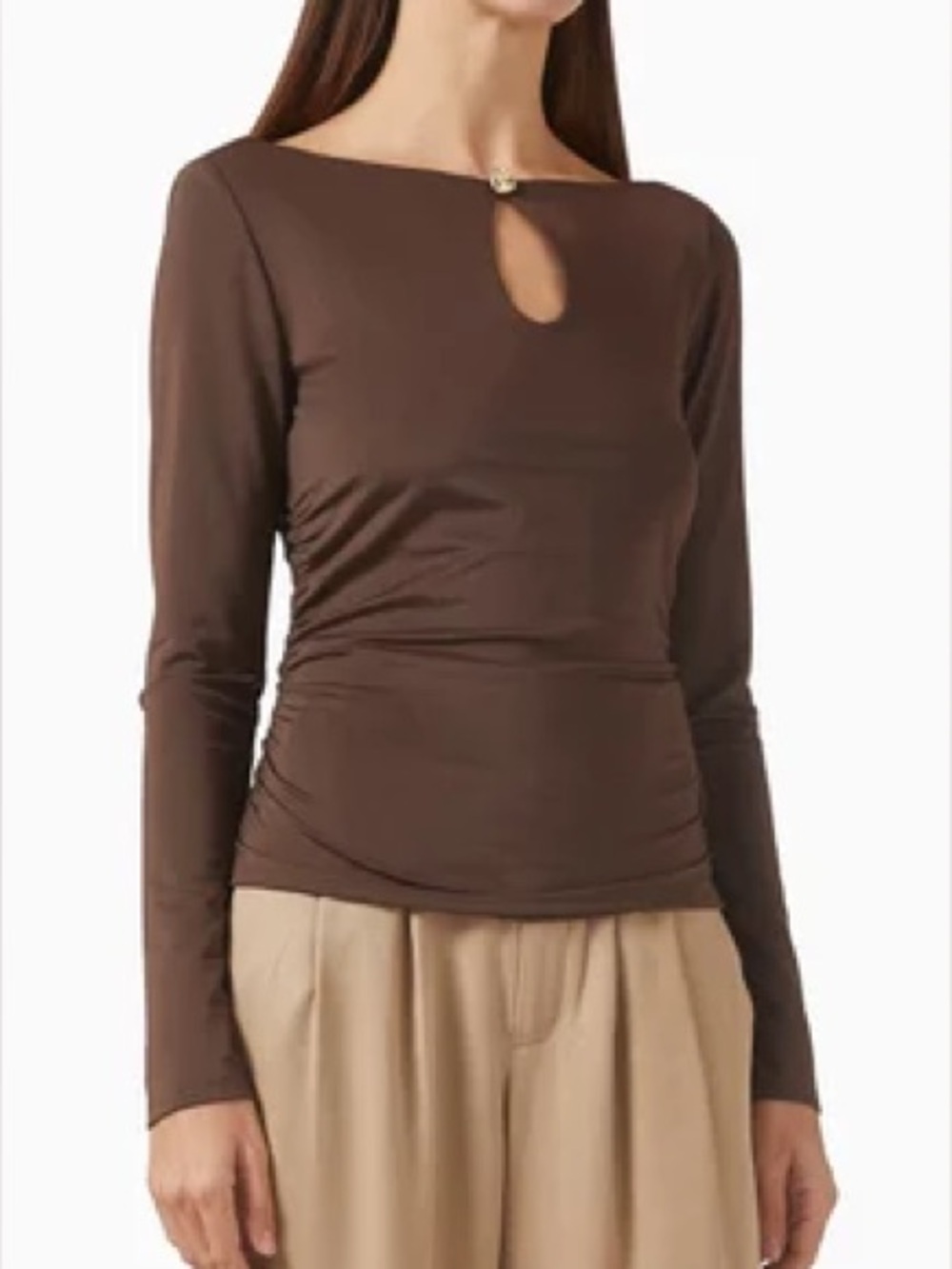 Reformation Aubrey Knit Keyhole Top